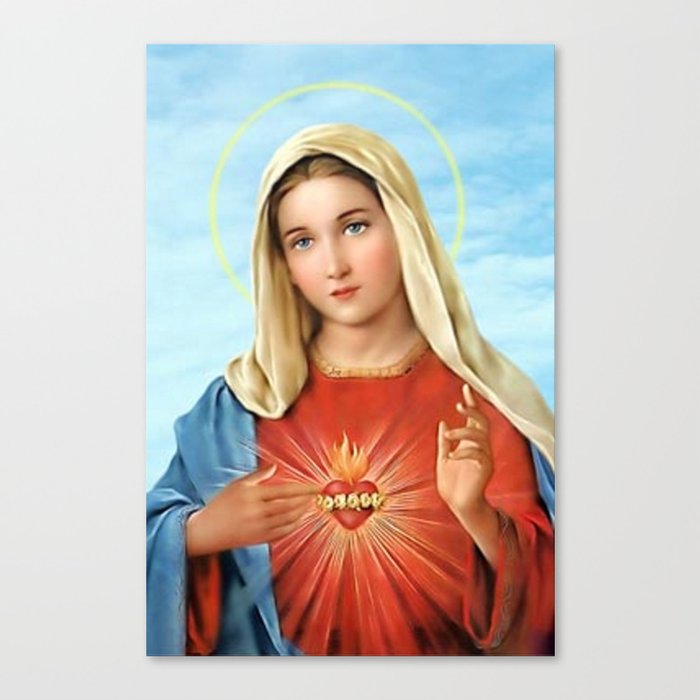 Virgin Mary Vintage Canvas Print