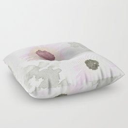 Pink Daisies Watercolor Flower Painting Floor Pillow
