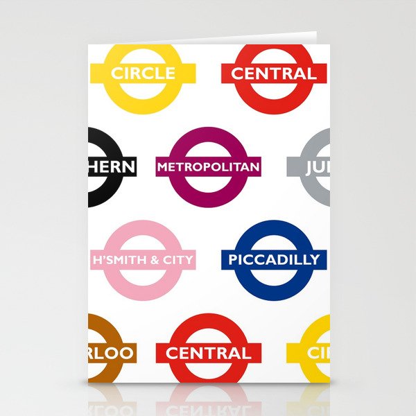 Subway Signs Stationery Cards