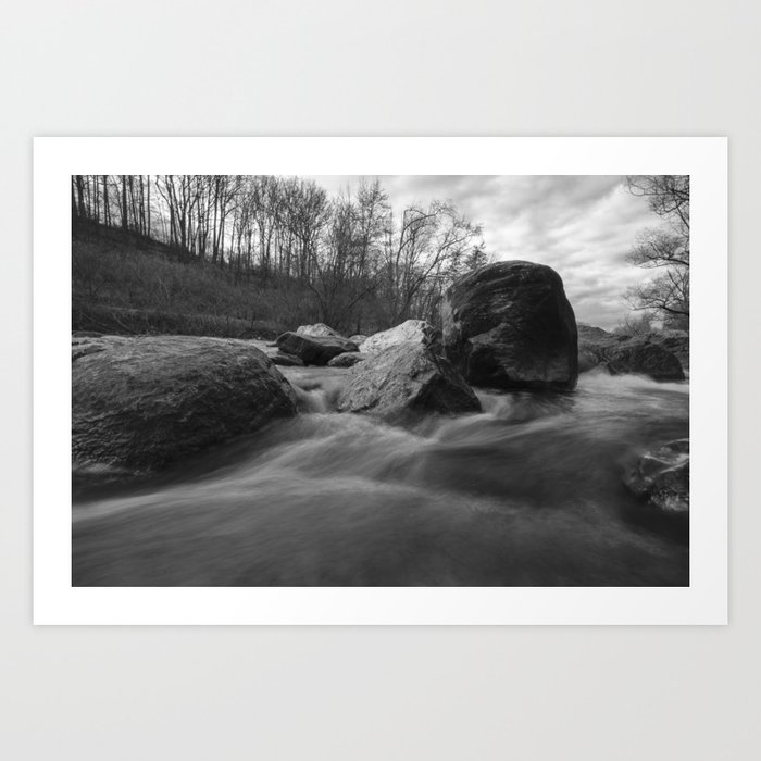 Forever Flow. Black and White Photograph Art Print