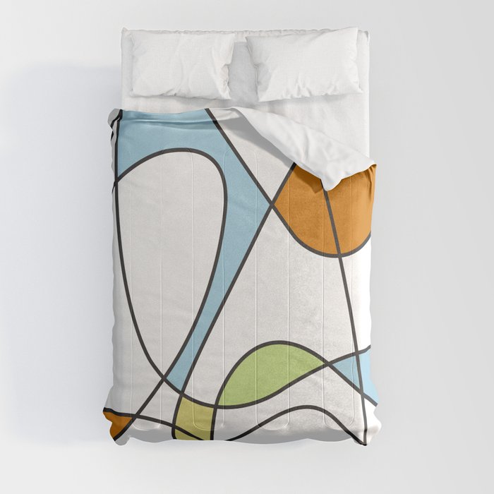 Mid Century Modern Abstract Design Comforter