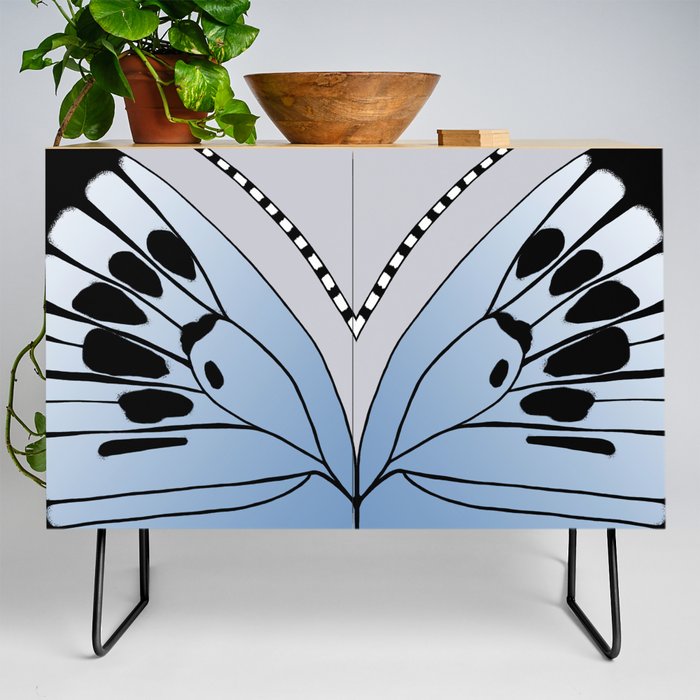 Butterfly Wing - Large Blue Credenza