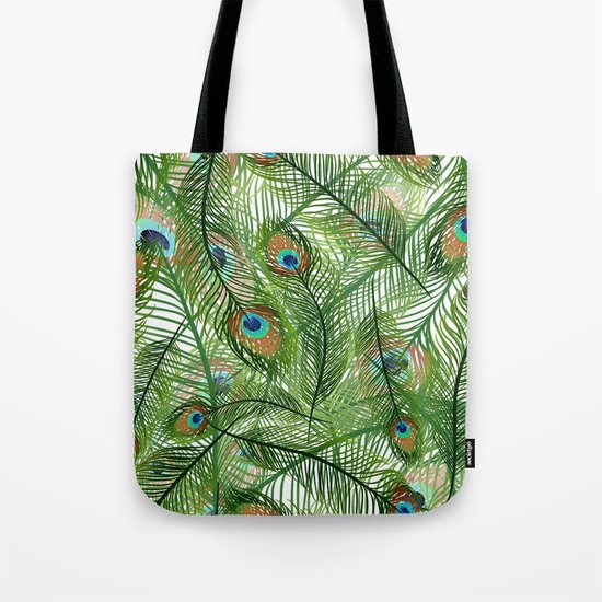 Peacock feather Tote Bag