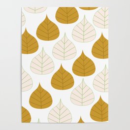 classic leaves pattern Poster