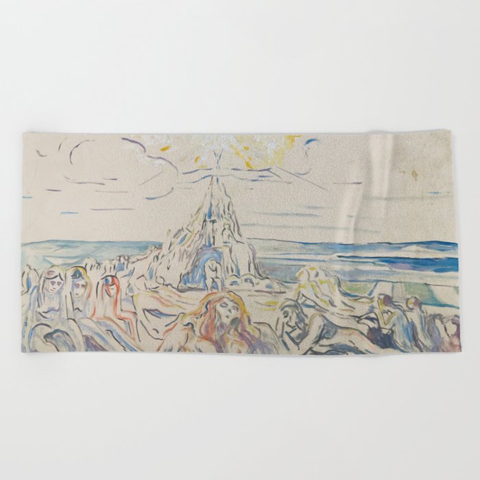 Edvard Munch - The Human Mountain Beach Towel