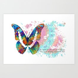 Spreading Your Wings - Colorful Butterfly Wings Art Art Print