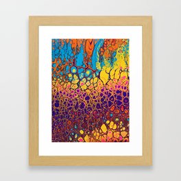 Abstract Rainbow Cells Framed Art Print
