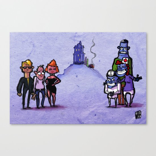 Use Verb on Noun #13: Maniac Mansion Canvas Print