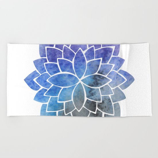 Glaucous Mandala Beach Towel