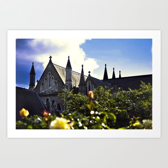 Church gardens Art Print