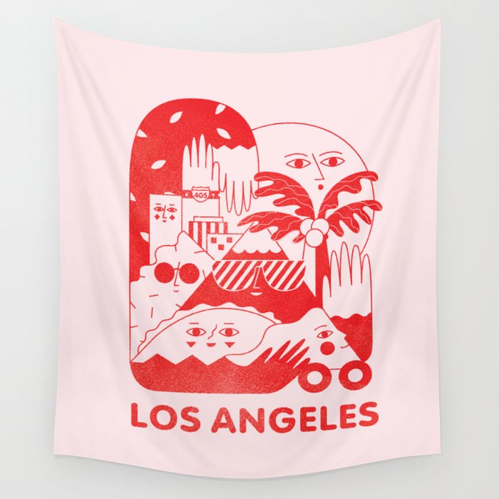 LOS ANGELES LOVE Wall Tapestry