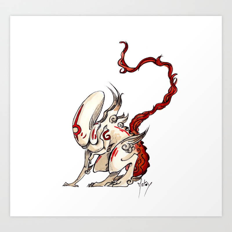 Cosplay Xenomorph Okami Art Print By Mathildefontano Society6