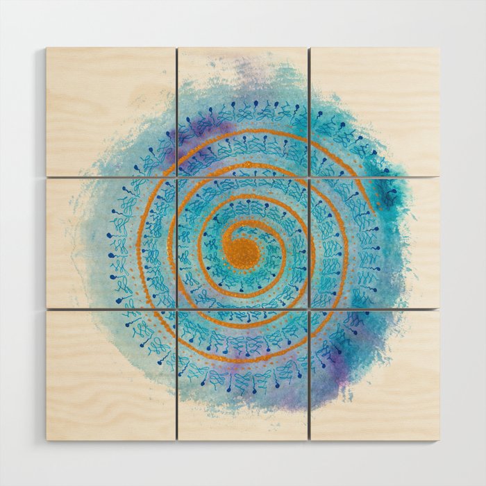 Light Language - The Golden Spiral of Ascension Wood Wall Art