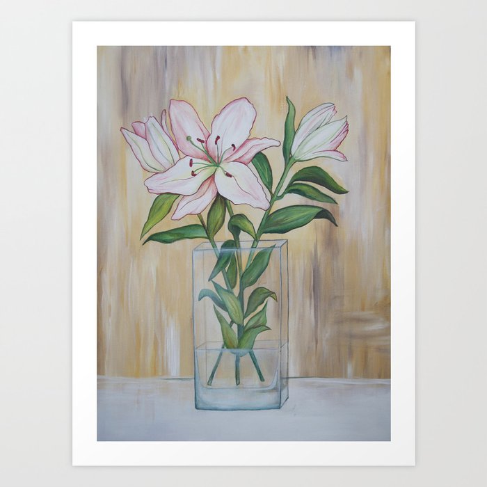 Lily painting Art Print