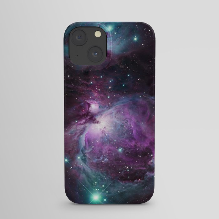 Orion Nebula Purple teal full iPhone Case