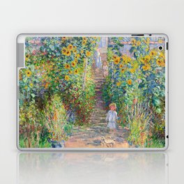 Claude Monet - The Artist's Garden at Vetheuil Laptop Skin