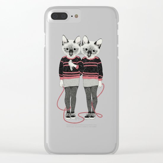 siamese twins Clear iPhone Case