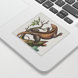 Vintage tree sloth illustration Sticker