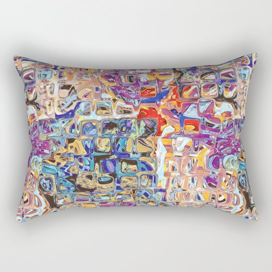 Abstract Glass Blocks Rectangular Pillow