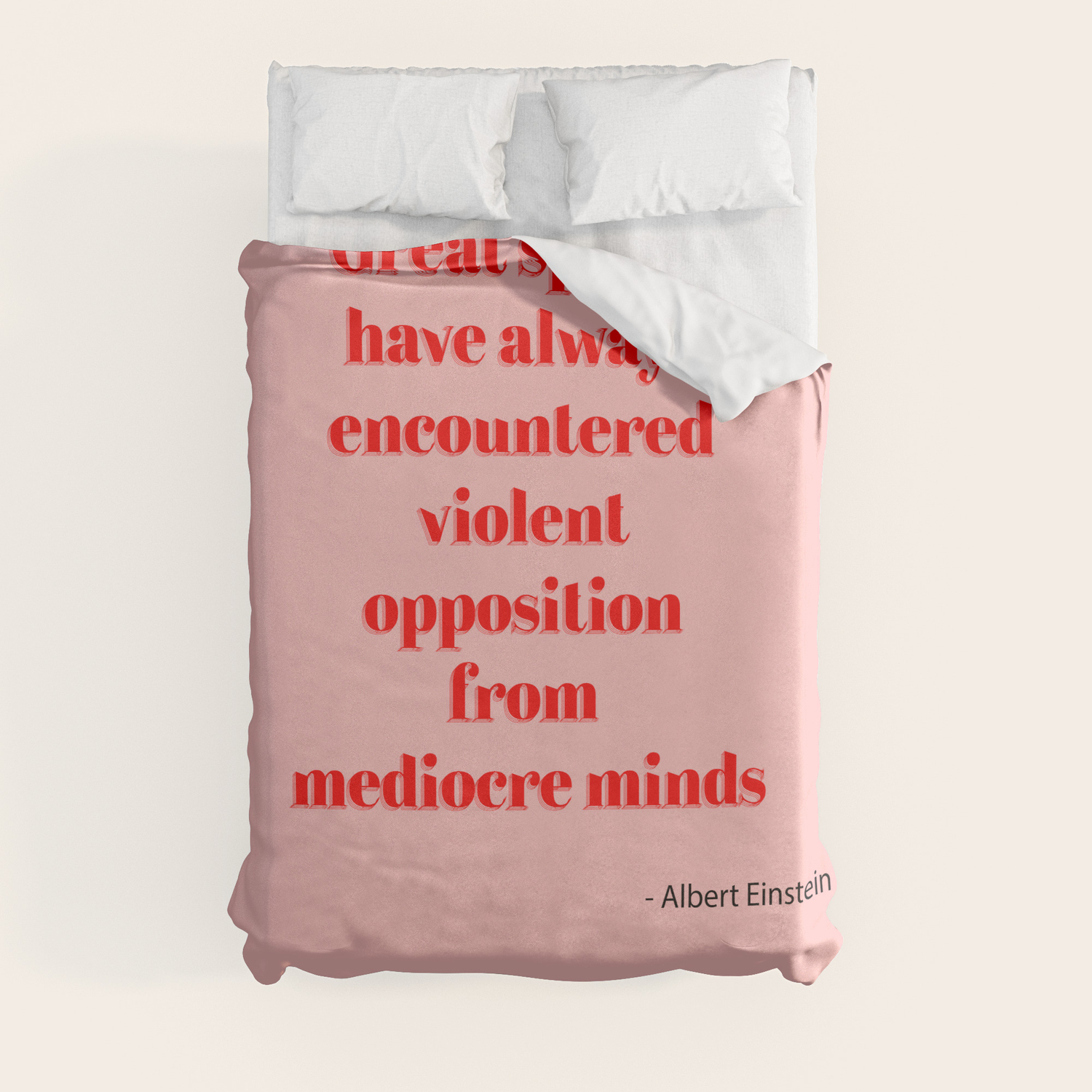 Inspirational Motivational Typography Quote By Albert Einstein Great Spirits Duvet Cover By Positive Plum Society6