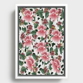 Beautiful Floral Design Pattern Framed Canvas