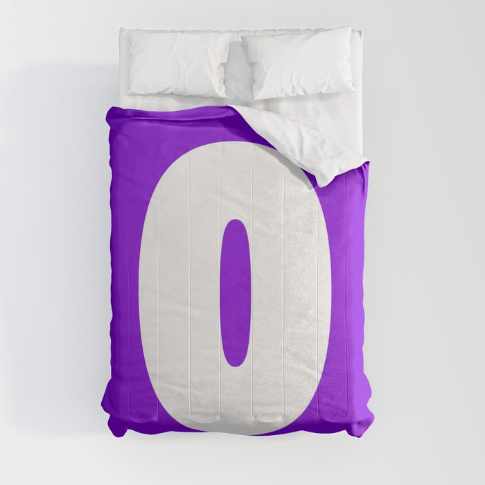 0 (White & Violet Number) Comforter