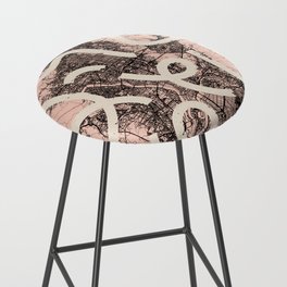 KYOTO - JAPAN. Pink City Map Bar Stool