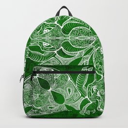 Dragon Mandala Green Backpack | Digital, Greenmadala, Modern, Sticker, Green, Cool, Dragonmandala, Dragon, Pattern, Pop Art 