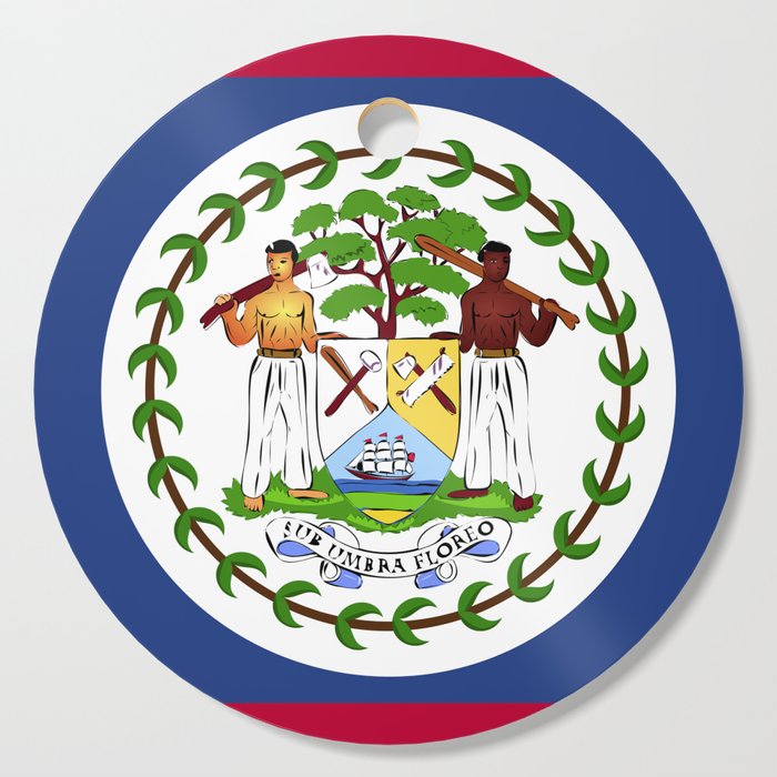 Belize flag emblem Cutting Board
