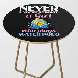 Water Polo Ball Player Cap Goal Game Side Table