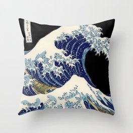 The Great Wave off Kanagawa Throw Pillow