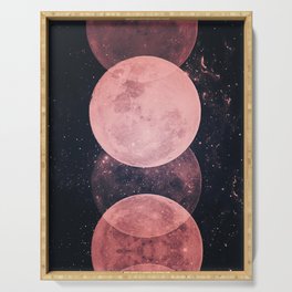 Pink Moon Phases Serving Tray