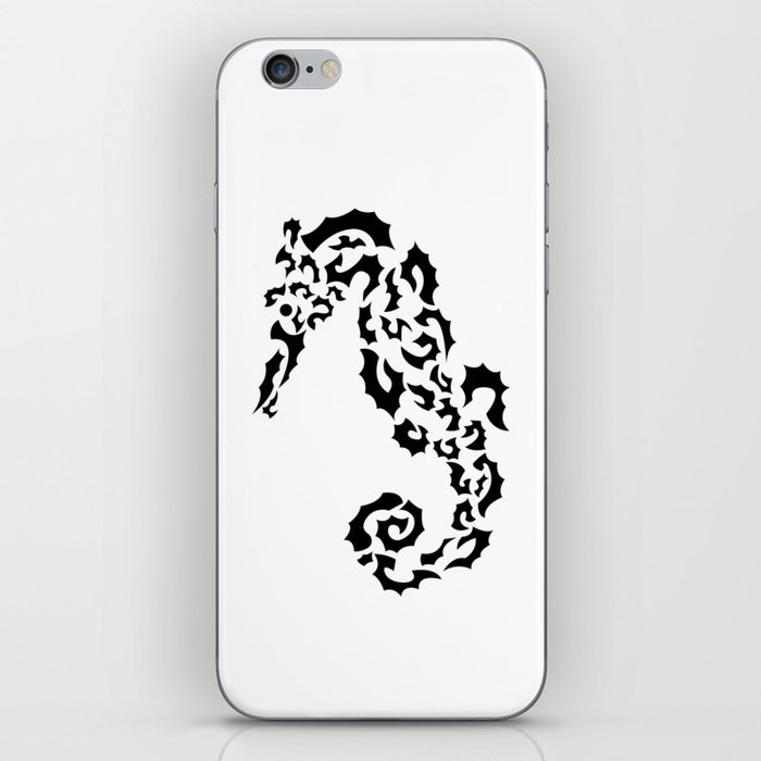 Sea horse in shapes iPhone Skin