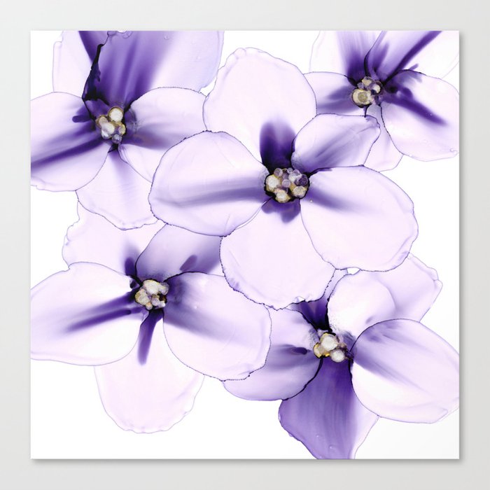 Spring Simplicity Fluid Floral Painting Canvas Print