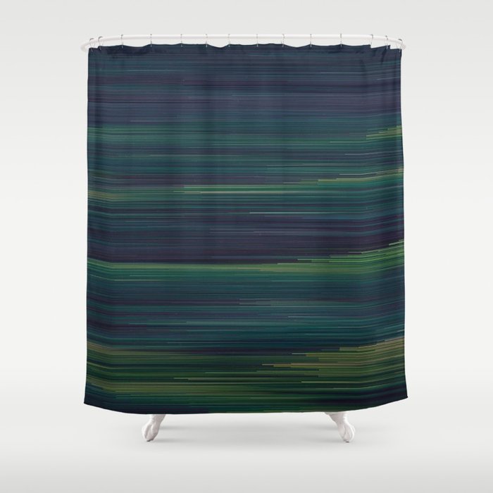 Glitched v.3 Shower Curtain