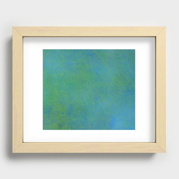 green blue Recessed Framed Print