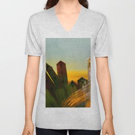 Tall Buildings in the City V Neck T Shirt