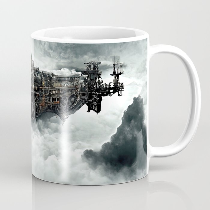 Steampunk flying ship Coffee Mug
