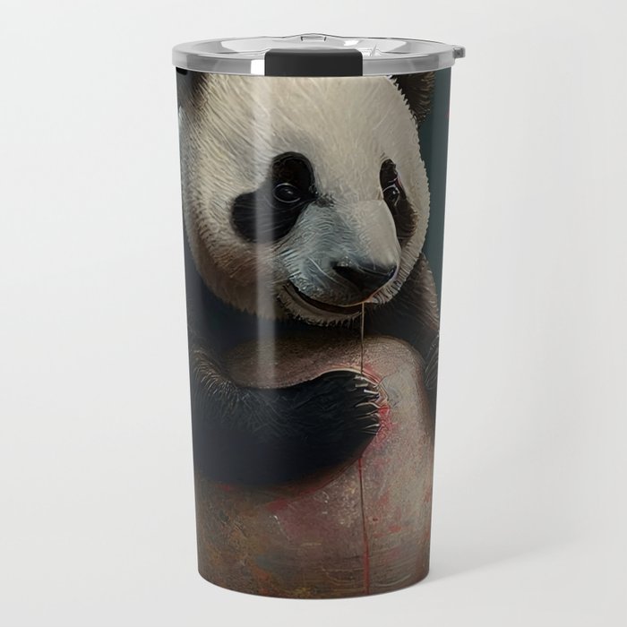 Panda - Be My Valentine - Animals In Love Artwork Travel Mug
