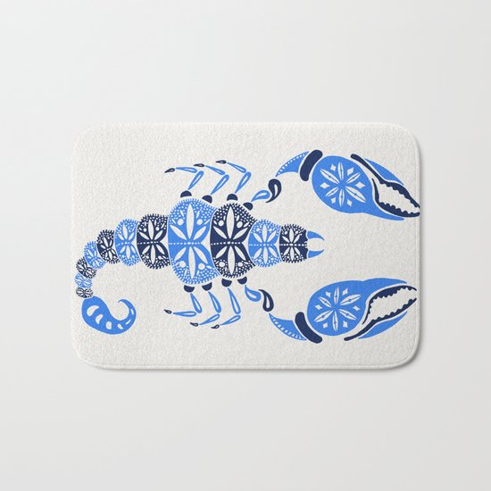 Blue Scorpion Bath Mat