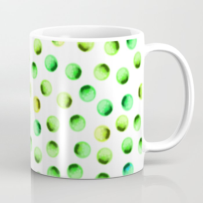 Green Polka Dots Coffee Mug