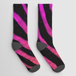 Ripped SpaceTime Stripes - Orange/Pink Socks