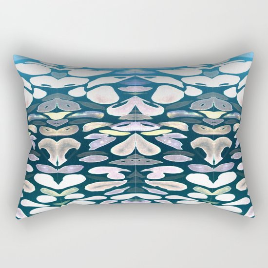 Under The Sea Summer Swimming Lessons, Dark Blue Rectangular Pillow