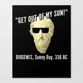 Diogenes Sunny  Philosophy Student Gift Canvas Print