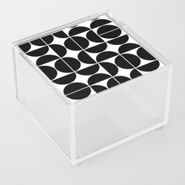 Mid Century Modern Geometric 04 Black Acrylic Box