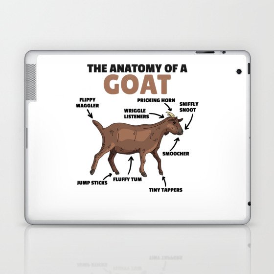 Anatomy Of A Goat Cute Goats Explanation Laptop & iPad Skin