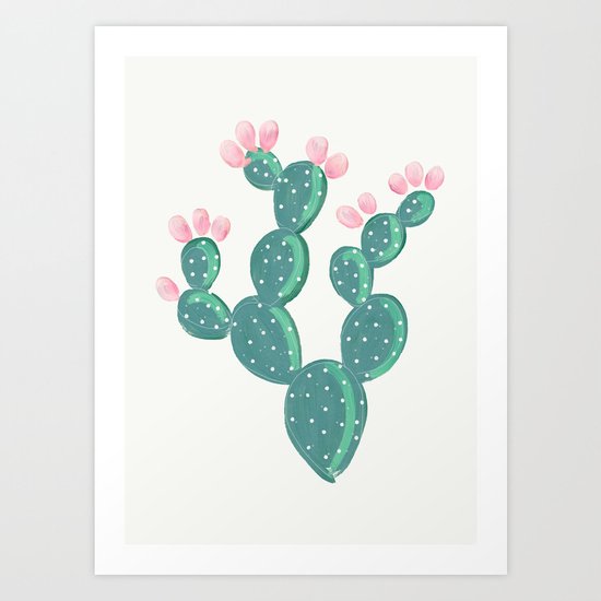 Painted Cactus Art Print