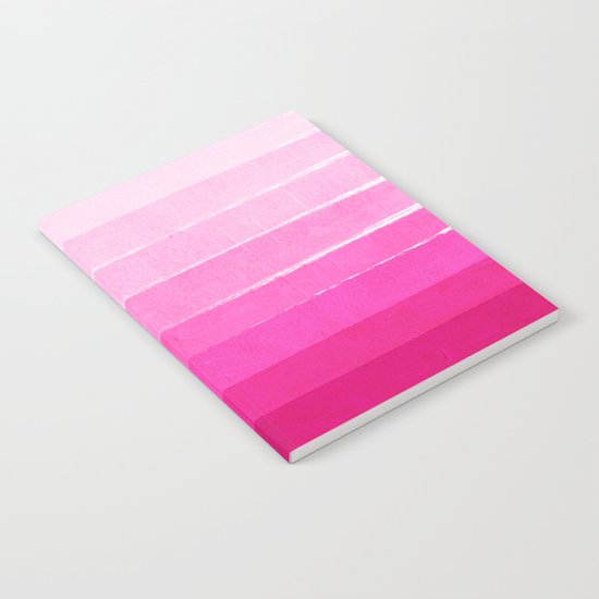 Luca - Ombre Brushstroke, pink girly trend art print and phone case for young trendy girls Notebook