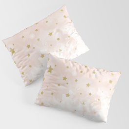 Gold stars on blush pink Pillow Sham