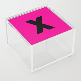 letter X (Black & Magenta) Acrylic Box